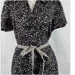 LOFT floral wrap blouse with ribbon tie, sz 12